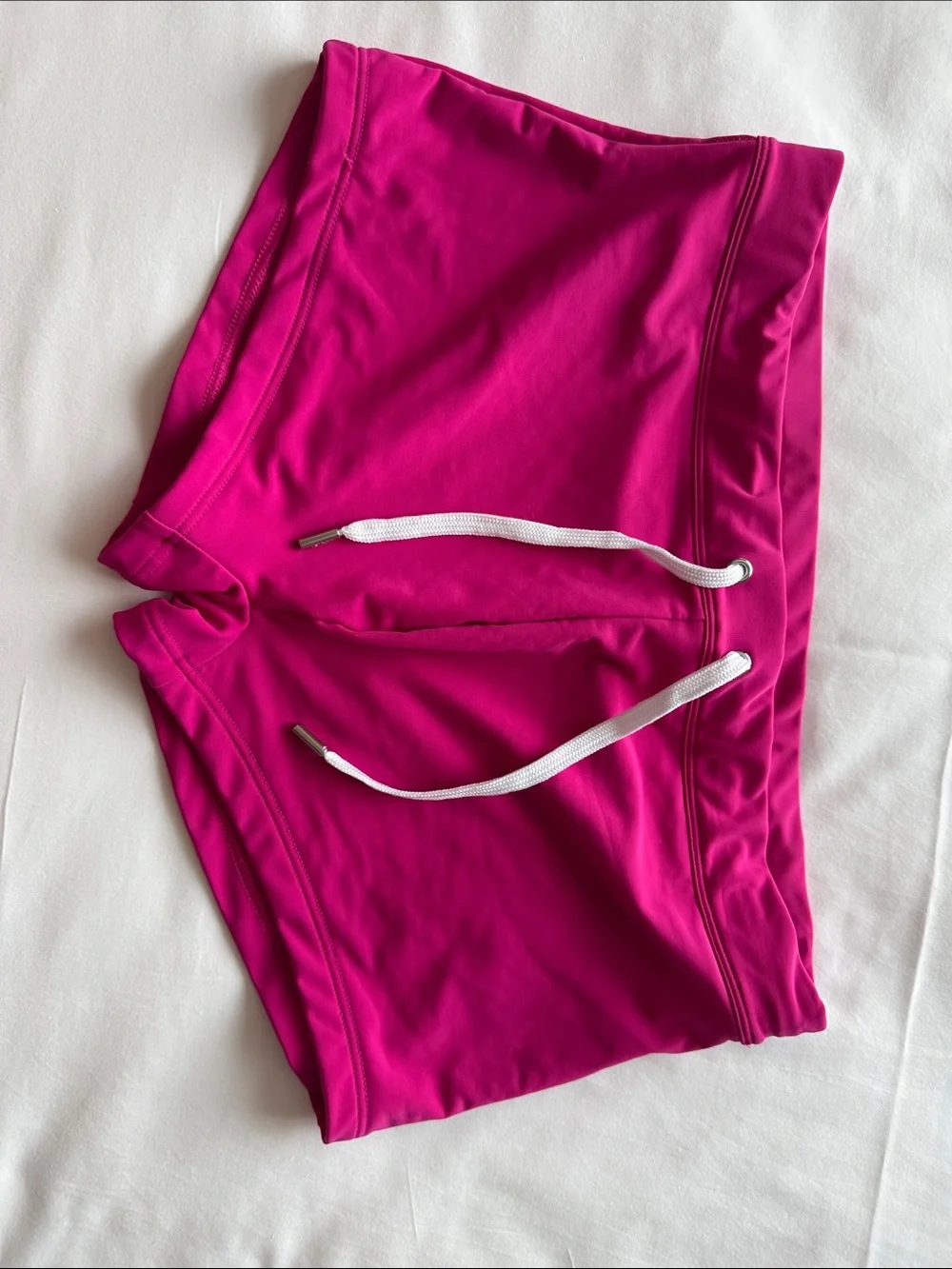 2xist Men's Swim Trunk in Bright Magenta with White Drawstring - Picture 2 of 3